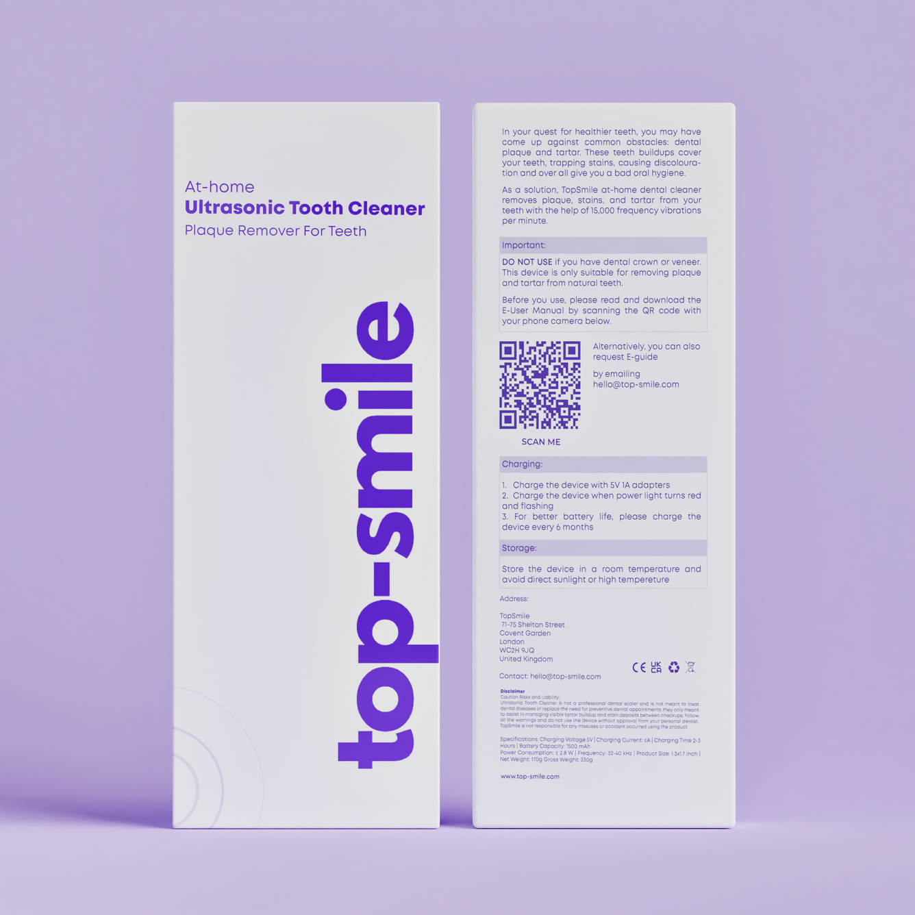 Ultrasonic Tooth Cleaner - Remove Plaque & Stains At Home